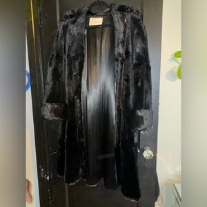 Vintage Real Fur Coat Gold Detail